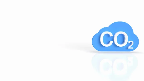 Co2 Cloud Pro Ekologie Koncept Rendering — Stock fotografie