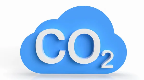 Co2 Και Σύννεφο Για Οικολογική Οικολογική Έννοια Rendering — Φωτογραφία Αρχείου