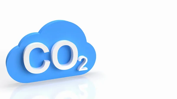 Co2 Cloud Pro Ekologie Koncept Rendering — Stock fotografie