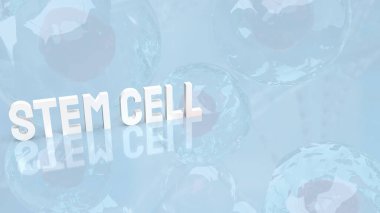 Bilimsel arkaplan 3d oluşturma üzerine kök hücre metni