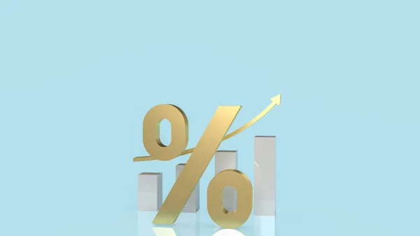 Percent Symbol Interest Rate Tax Concept Rendering — Stock Photo, Image