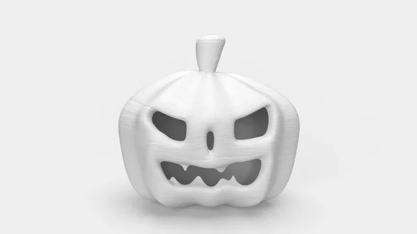 White Pumpkin Halloween Concept Rendering — Stock Photo, Image