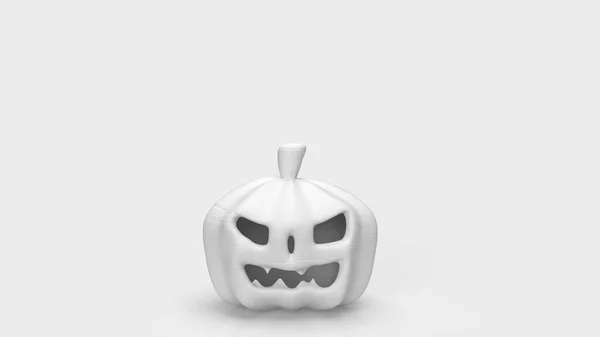 Calabaza Blanca Para Concepto Halloween Renderizado — Foto de Stock