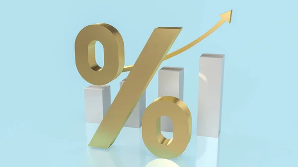 Percent Symbol Interest Rate Tax Concept Rendering — Stock Photo, Image