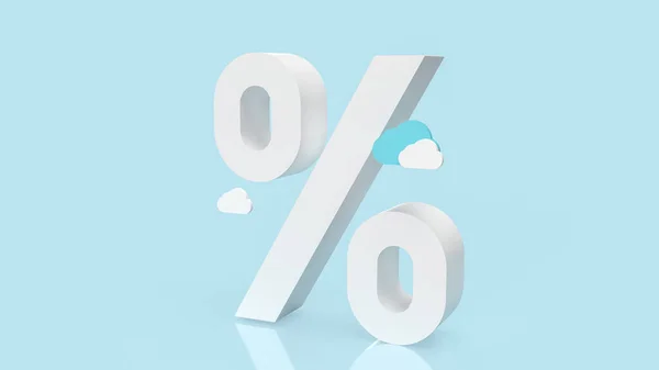 Percent Symbol Interest Rate Tax Concept Rendering — Stock Photo, Image