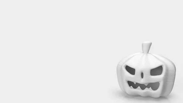 Biały Dynia Halloween Koncepcja Renderowania — Zdjęcie stockowe