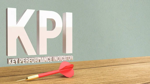 Kpi Rode Dart Voor Business Concept Rendering — Stockfoto