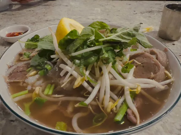 Пхо Вьетнамский Суп Говядины Азиатская Кухня — стоковое фото