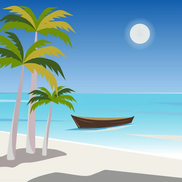 Kumsalda güneşli bir yaz günü