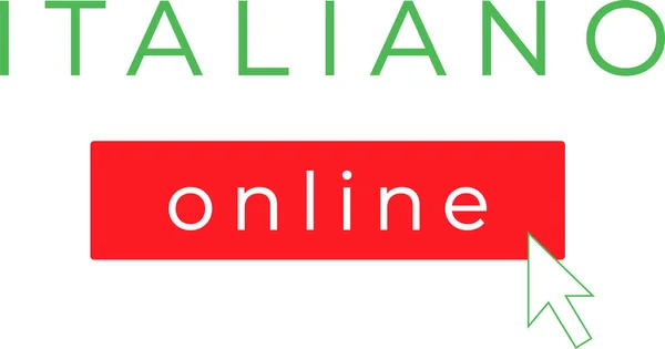 İtalyanca öğreniyorum. Çevrimiçi eğitim kavramı. Vektör illüstrasyonu