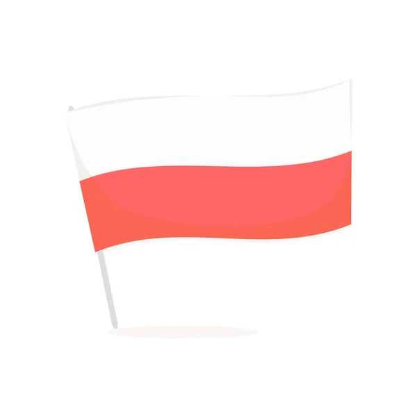Polish flag. Vector illustration. Flat style.