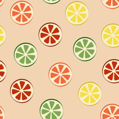 Turunçgil meyveli kusursuz desen.