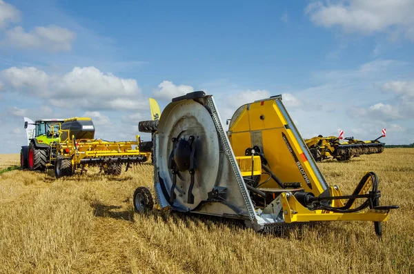 Ternopil Region Ukraine Augustus 2021 Bij Demonstratie Van Landbouwmachines Mulcher — Stockfoto