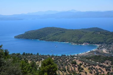 İnanılmaz doğa manzarası, mavi deniz, turistik yer, Akyaka, Akbuk, Türkiye