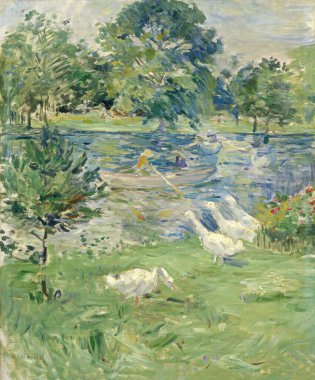 Berthe Morisot, Kazlı Kız (1841 - 1895), Berthe Morisot 'un yağlı boya tablosu.).