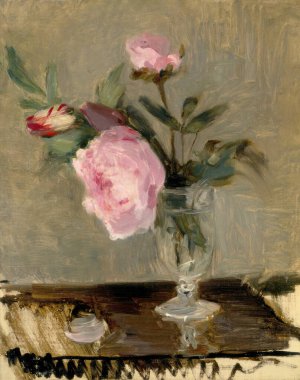 Berthe Morisot, Peonies, Berthe Morisot 'un 1869 tarihli yağlı boya tablosu.).