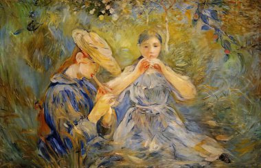 Berthe Morisot (1841 - 1895), Berthe Morisot 'un yağlı boya tablosu.)