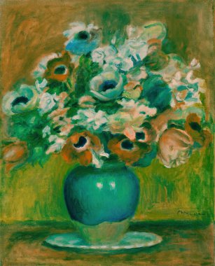 Auguste Renoir, Flowers (Fleurs), Fransız ressam Pierre-Auguste Renoir tarafından 1885 'te yapılan yağlı boya tablo.)