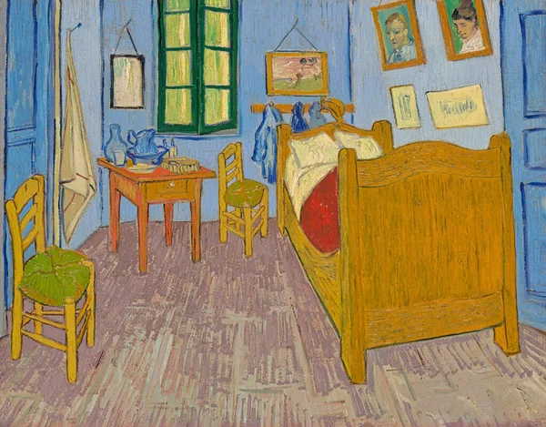 Vincent Van Gogh的Arles 1889油画卧室Muse Orsay — 图库照片
