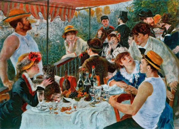 Lunch Van Vaarpartij 1881 19E Eeuwse Schilderkunst Van Pierre Auguste — Stockfoto