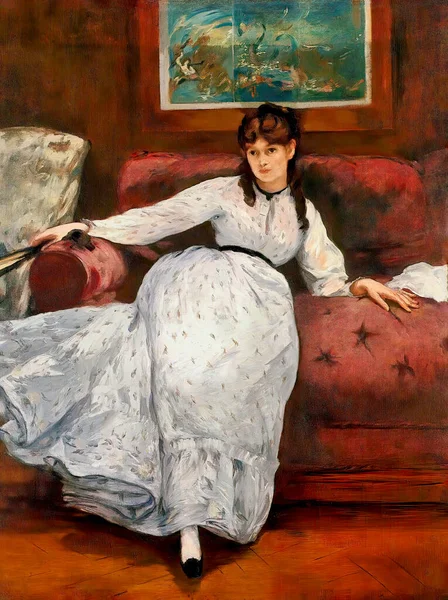 Repose French Repos 1871 Oil Canvas Painting Edouard Manet Painting — Zdjęcie stockowe