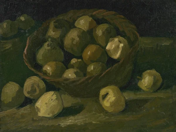 Basket Apples 1885 Painting Artist Vincent Van Gogh 18531890 Van — Foto de Stock