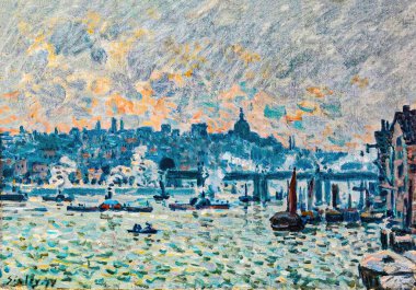 Alfred Sisley, Charing Cross Bridge, İngiliz ressam Alfred Sisley 'nin 1839-1899 yılları arasında yaptığı bir yağlı boya tablo.).