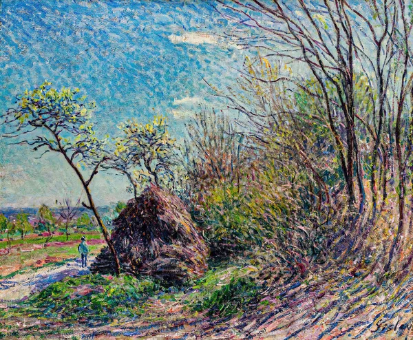 Alfred Sisley Edge Forest Les Sablons French Lisire Fret Les — 스톡 사진