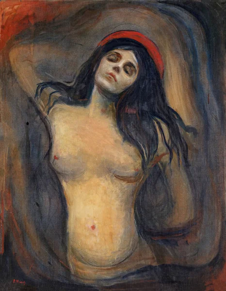 Edvard Munch Madonna Norsk Madonna Franais Madone Espaol Madonna Oil — стокове фото