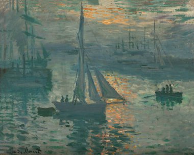 Sunrise (Marine) is an oil painting on canvas 1873 by French painter Claude Monet (1840-1926) .