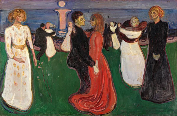 生命之舞 挪威语 Livets Dans 1899年油画 挪威画家Edvard Munch 1863 1944 — 图库照片