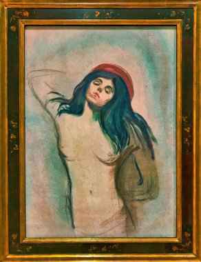 Madonna is a painting by the Norwegian expressionist Edvard Munch. It is his second most famous painting after The Scream. Munch painted five versions of the Madonna between 1894 and 1895, using oils on canvas. 