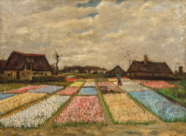 Flower Beds in Holland - Bulb Fields is an oil painting on canvas 1883 - by Dutch painter, drawer and printmaker, Vincent Willem van Gogh (1853-1890).