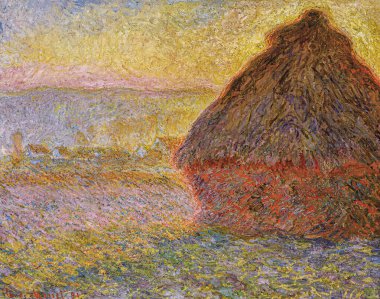Grainstack (Sunset) is an oil painting on canvas 1879 - by a French painter and graphic artist, Claude Monet (18401926).