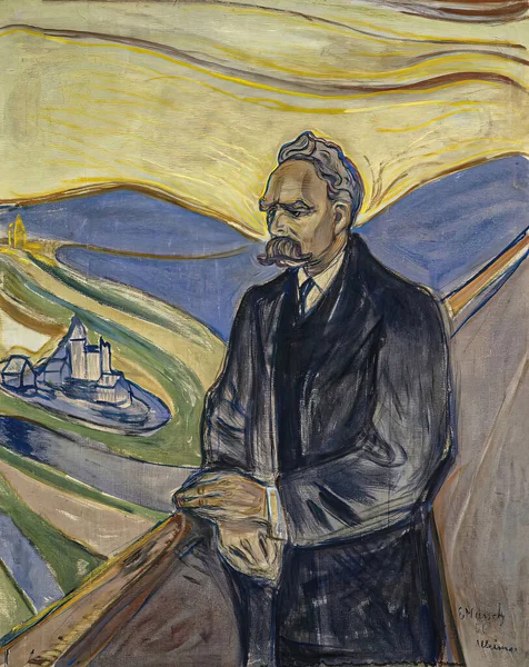 디지털로는 에드바르트 Edvard Munch 가1907 프리드리히 Friedrich Nietzsche 스웨덴 스톡홀름의 — 스톡 사진