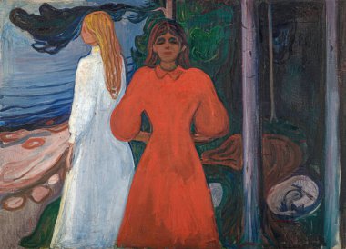 Edvard Munch, Norveçli ressam Edvard Munch 'un (1863-1944) yağlı boya tablosu.). 