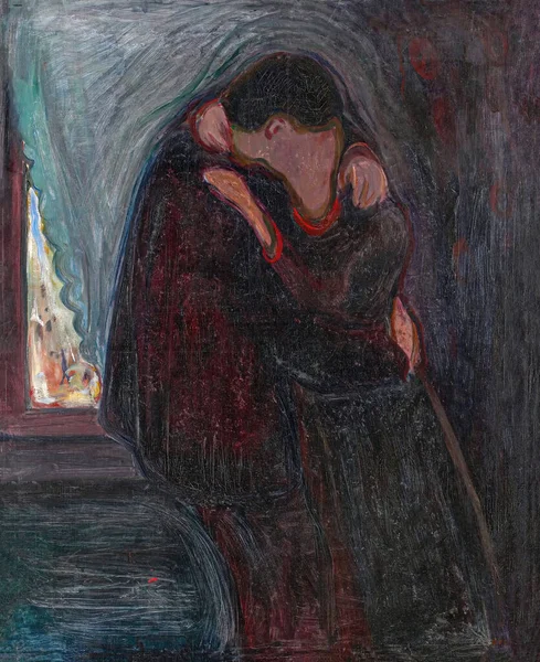 Edvard Munch Português Beijo Espaol Beso Uma Pintura Óleo Sobre — Fotografia de Stock