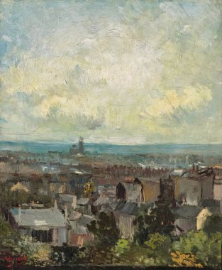 View of Paris around Montmartre is an oil painting on canvas which 1886 by Artist Vincent van Gogh (1853-1890).