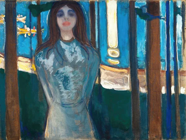 Edvard Munch Voice Summer Night Espaol Voz Noche Verano Oil — 图库照片