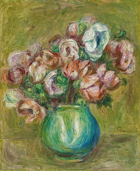 Auguste Renoir Anemones Anmones Oil Painting Canvas 1907 French Painter — Stock fotografie