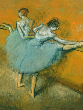 Dancers at the Barre, is an oil painting on Canvas 1900 - by French painter Edgar Germain Hilaire Degas (1834-1917).