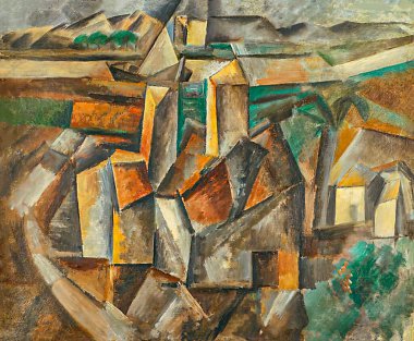 Petrol Fabrikası, (Moulin huile), İspanyol ressam Pablo Ruiz Picasso 'nun 1909' da yağlı boya tablosu.).