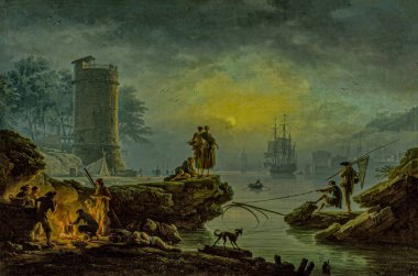 Morning, is an oil painting on canvas 1760 - by French painter, Artist Claude Joseph Vernet  (1714-1789).