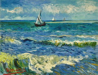 Seascape near Les Saintes (Maries de la Mer), is an oil painting on canvas 1888 - by Dutch painter Vincent Willem van Gogh (1853-1890).