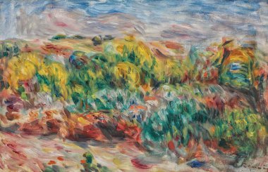 Paysage du midi, Fransız ressam Pierre-Auguste Renoir (1841-1919) tarafından yapılan yağlı boya tablo.).