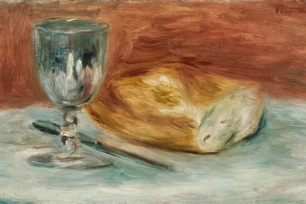 Stilleliv Oliemaleri Lærred 1908 Fransk Maler Kunstner Pierre Auguste Renoir - Stock-foto