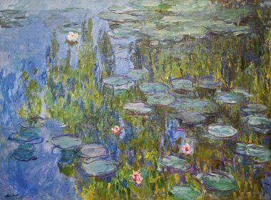 Su Zambakları, Almanya, Bavyera, Münih, Yeni Pinakothek Müzesi (Neue Pinakothek), Fransız ressam Claude Monet 'in 1915 tarihli 