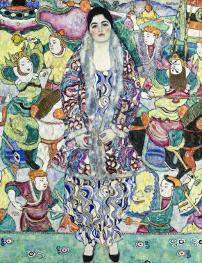 Frederika Maria Beer 'in (Friederike Maria Beer-Monti (18911959) bir Viyana atölyesi elbisesi içinde Dagobert Peche' nin 