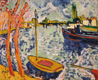 Chatou 'daki Seine, 1906' da ressam Maurice de Vlaminck 'in yağlı boya tablosu.).