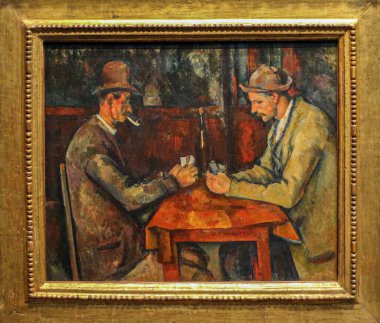 The Card Players (1893-96), Fransız ressam Cezanne, Paul (1839-1906) tarafından tuval üzerine yağ).